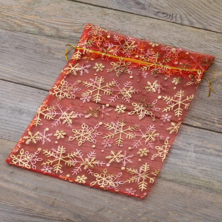 Woreczki z organzy 18 x 24 cm - Boże Narodzenie Kosmetyki