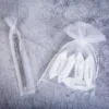 Woreczki z organzy 3,5 x 19 cm - białe Zakupy i przechowywanie w kuchni