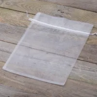 Woreczki z organzy 30 x 40 cm - białe Duże worki 30x40 cm