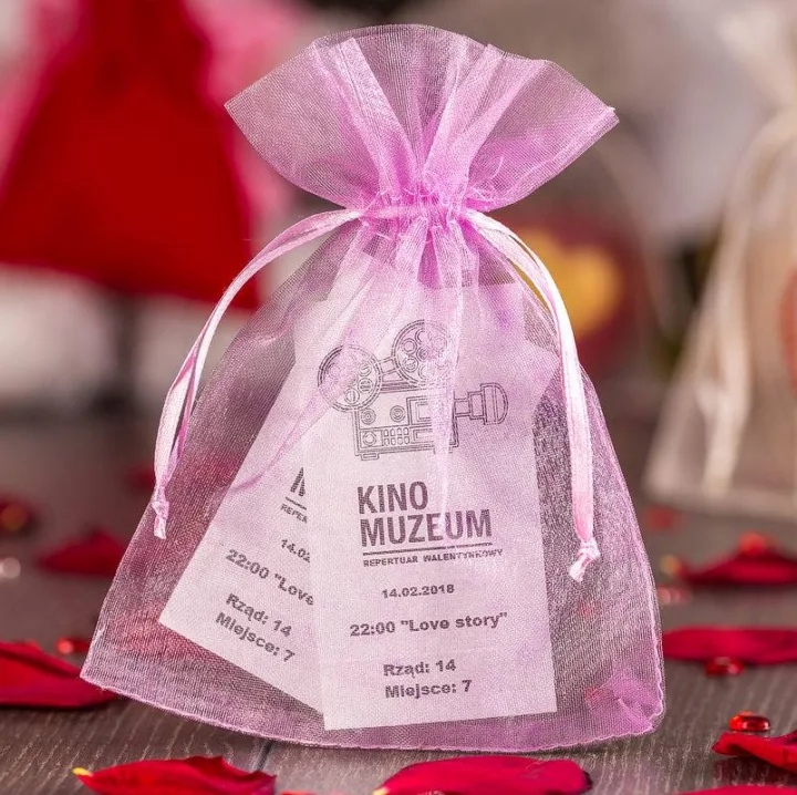 Woreczki z organzy 7 x 9 cm - różowe jasne Dla dzieci