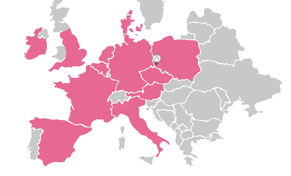 Mapa - Saketos w Europie