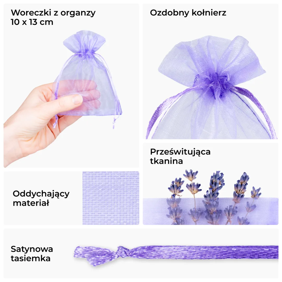 Woreczki na suszoną lawendę, główne zalety produktu