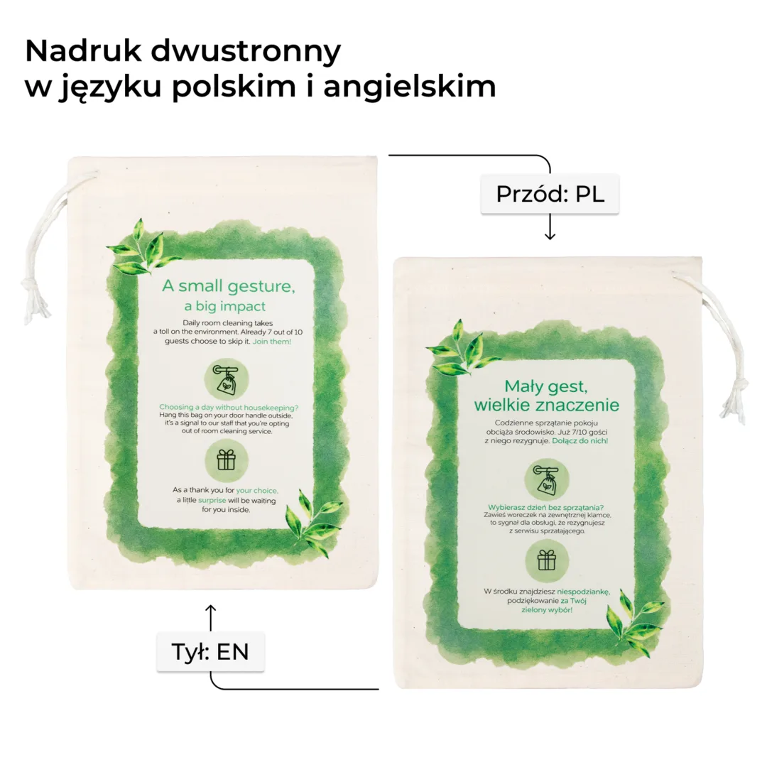 Ekologiczne woreczki hotelowe z bawełny