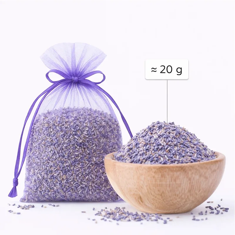 Woreczki z organzy na lawende