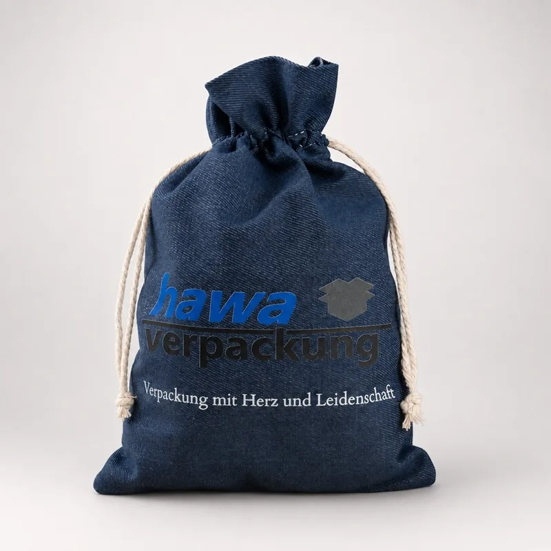 Duży worek materiałowy z logo firmy
